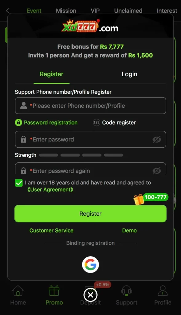 xd777 register